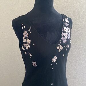 Jones New York Dress black floral size 8